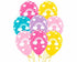 Rainbow Design on Fashion White Latex Balloons 30cm 12pk