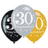 Sparkling Celebration 30th Latex Balloon 30cm 6pk