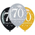 Sparkling Celebration 70th Latex Balloon 30cm 6pk