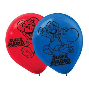 Amscan_OO Balloon - Printed Latex Super Mario Brothers Latex Balloons 30cm 6pk