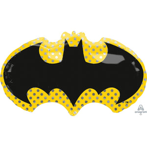 Amscan_OO Balloon - Supershapes, Numbers & Letters Batman Symbol SuperShape Foil Balloon