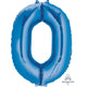 Balloon - Supershapes, Numbers & Letters Blue / 0 Numeral SuperShape Foil Balloon 86cm Each