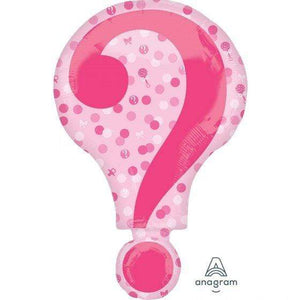 Amscan_OO Balloon - Supershapes, Numbers & Letters Gender Reveal Question Mark Supershape Foil Balloon 45cm x 71cm Each