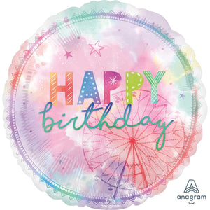 Amscan_OO Balloon - Supershapes, Numbers & Letters Girl-chella Happy Birthday Supershape Foil Balloon 71cm x 71cm Each