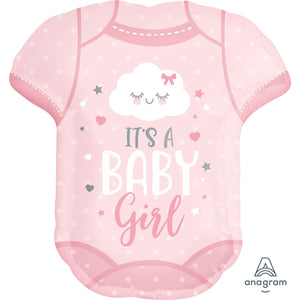 Amscan_OO Balloon - Supershapes, Numbers & Letters It's a Baby Girl Onesie SuperShape Foil Balloon Each