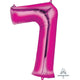 Balloon - Supershapes, Numbers & Letters Pink / 7 Numeral SuperShape Foil Balloon 86cm Each