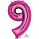 Balloon - Supershapes, Numbers & Letters Pink / 9 Numeral SuperShape Foil Balloon 86cm Each