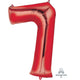 Balloon - Supershapes, Numbers & Letters Red / 7 Numeral SuperShape Foil Balloon 86cm Each