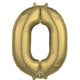 Balloon - Supershapes, Numbers & Letters White Gold / 0 Numeral SuperShape Foil Balloon 86cm Each