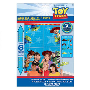Amscan_OO Decorations - Backdrop & Scene Setters Toy Story 4 Plastic Scene Setter with Props 17pk
