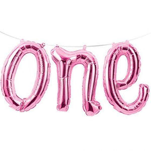 Amscan_OO Decorations - Banners, Flags & Streamers Baby Shower Pink Balloons Foil Banner 1.5m Each