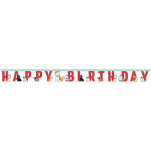 Amscan_OO Decorations - Banners, Flags & Streamers Dog Party Happy Birthday Jointed Banner 2.2m Each