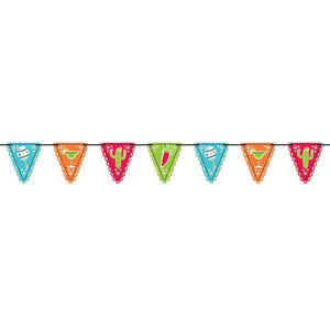 Amscan_OO Decorations - Banners, Flags & Streamers Fiesta Mini Paper Pennant Flag Banner Each