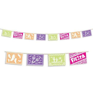 Amscan_OO Decorations - Banners, Flags & Streamers Fiesta Picado Style  Pennant Flag Banner Each