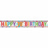 Holographic Happy Birthday 70th Multi-Coloured Banner 2.7m Each