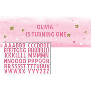 Amscan_OO Decorations - Banners, Flags & Streamers One Little Star Girl Giant Party Personalize It Banner Each
