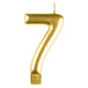 Decorations - Cake Decorations - Candles Gold / 7 Numeral Moulded Candle 8cm Each