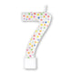 Decorations - Cake Decorations - Candles Rainbow / 7 Numeral Moulded Candle 8cm Each