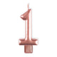 Decorations - Cake Decorations - Candles Rose Gold / 1 Numeral Moulded Candle 8cm Each