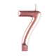 Decorations - Cake Decorations - Candles Rose Gold / 7 Numeral Moulded Candle 8cm Each