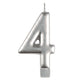 Decorations - Cake Decorations - Candles Silver / 4 Numeral Moulded Candle 8cm Each