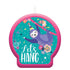 Sloth Birthday Candle Let's Hang 6cm Each