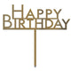 Decorations - Cake Decorations - Toppers & Banners Gold Happy Birthday Cake Topper Pick Each