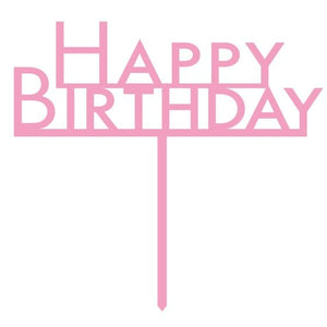 Decorations - Cake Decorations - Toppers & Banners New Pink Happy Birthday Cake Topper Pick Each