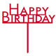 Decorations - Cake Decorations - Toppers & Banners Red Happy Birthday Cake Topper Pick Each