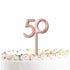 Rose Gold Acrylic 50 Cake Topper Pick Each