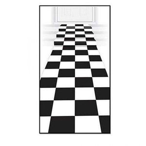 Amscan_OO Decorations - Carpet Runners Checkered Carpet Floor Runner Black & White Each