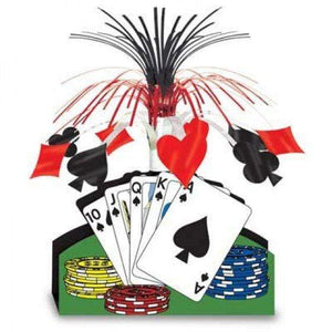 Amscan_OO Decorations - Centerpiece & Confetti Casino Playing Cards & Poker Chips Cascade Centrepiece 33cm Each