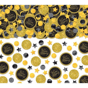 Amscan_OO Decorations - Centerpiece & Confetti Gold Happy Birthday Value Pack Confetti Foil & Cardboard Pieces 70g Each