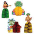 Luau Mini Assorted Honeycomb Centrepieces 14cm 4pk