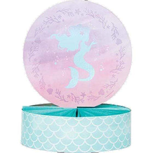 Amscan_OO Decorations - Centerpiece & Confetti Mermaid Shine Iridescent Centrepiece Honeycomb 30cm x 23cm Each