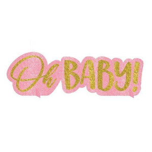 Amscan_OO Decorations - Centerpiece & Confetti Oh Baby Girl Glittered Centrepiece Each