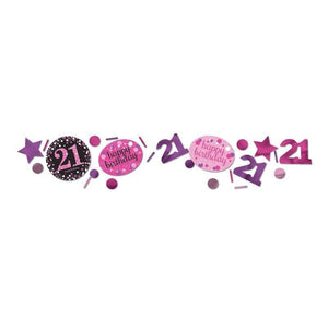 Amscan_OO Decorations - Centerpiece & Confetti Pink Celebration 21st Confetti 34g Each