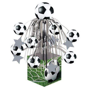 Amscan_OO Decorations - Centerpiece & Confetti Soccer Fanatic Foil Cascade Centrepiece 10cm x 34cm Each