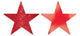 Amscan_OO Decorations - Cutouts Apple Red Multi Coloured Glittered Foil Solid Star Cutouts 12cm 5pk