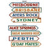 Australian Street Signs Cutouts 4pk