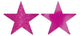Amscan_OO Decorations - Cutouts Bright Pink Black Glittered Foil Solid Star Cutouts 12cm 5pk