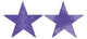 Amscan_OO Decorations - Cutouts New Purple Black Glittered Foil Solid Star Cutouts 12cm 5pk