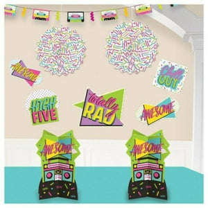 Amscan_OO Decorations - Decorating Kit Awesome Party 80's Plastic Room Decorating Kit