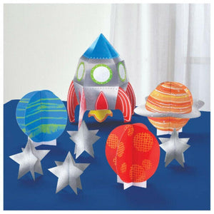 Amscan_OO Decorations - Decorating Kit Blast Off Birthday 3D Table Decorating Kit Each