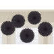 Amscan_OO Decorations - Decorative Fans, Pom Poms & Lanterns Black New Purple Mini Fan Decorations 6in 5pk