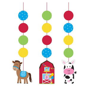 Amscan_OO Decorations - Decorative Fans, Pom Poms & Lanterns Farmhouse Fun Hanging Cardboard Cutouts 91cm 3pk