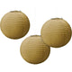Amscan_OO Decorations - Decorative Fans, Pom Poms & Lanterns Gold Kiwi Round Paper Lanterns 3pk 24cm