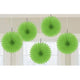 Amscan_OO Decorations - Decorative Fans, Pom Poms & Lanterns Kiwi Frosty White Mini Fan Decorations 6in 5pk