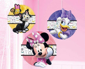 Amscan_OO Decorations - Decorative Fans, Pom Poms & Lanterns Minnie Mouse Happy Helpers Honeycomb Decoration 15cm 3pk