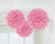 Amscan_OO Decorations - Decorative Fans, Pom Poms & Lanterns New Pink Robin Egg Blue Fluffy Tissue Decorations 40cm 3Pk